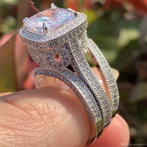 2019 new ring set vintage fashion jewelry 925 sterling silver cushion shape white z cz diamond 3pcs women wedding band ring gift, Slivery;golden
2019 new ring set vintage fashion jewelry 925 sterling silver cushion shape white z cz diamond 3pcs women wedding band ring gift, Slivery;golden