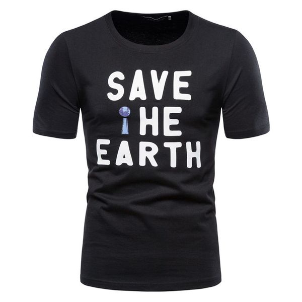mens letter short sleeve tshirt save the earth summer o-neck fashion t shirt male casual tees, White;black
mens letter short sleeve tshirt save the earth summer o-neck fashion t shirt male casual tees, White;black