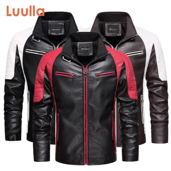 men's fur & faux luulla men autumn brand motor biker casual leather jacket coat spring fashion streetwear outfit jackets, Black
men's fur & faux luulla men autumn brand motor biker casual leather jacket coat spring fashion streetwear outfit jackets, Black