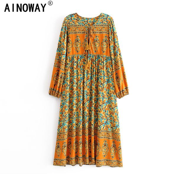 vintage chic women lace-up tassel floral print beach bohemian maxi dress ladies summer boho dress vestidos, Black;gray
vintage chic women lace-up tassel floral print beach bohemian maxi dress ladies summer boho dress vestidos, Black;gray