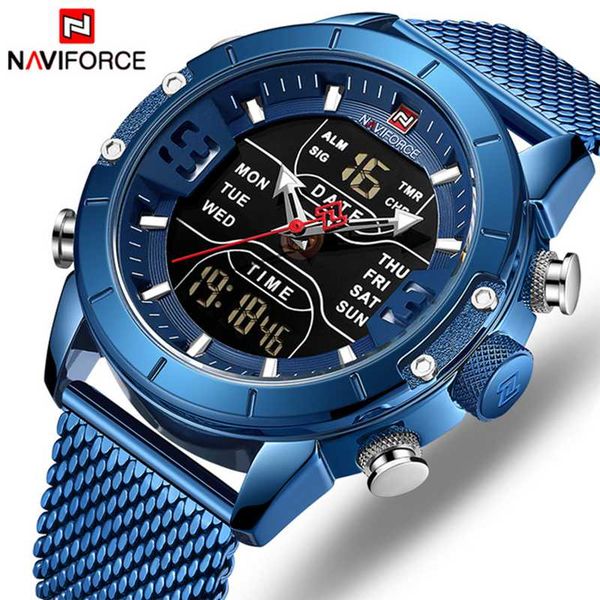 naviforce men stainless steel sports men's watches analog digital waterproof men business sport watch 9153, Slivery;brown
naviforce men stainless steel sports men's watches analog digital waterproof men business sport watch 9153, Slivery;brown