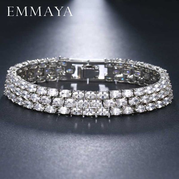 emmaya 3 layers silver color bracelet with shiny crystal new fashion cz women bracelets bangles, Black
emmaya 3 layers silver color bracelet with shiny crystal new fashion cz women bracelets bangles, Black