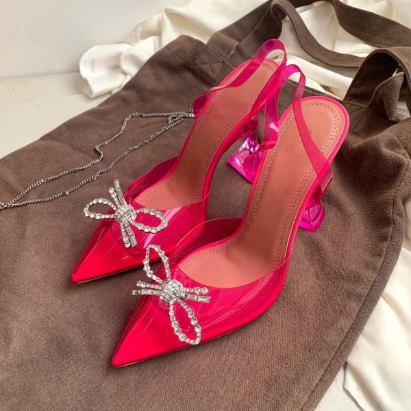 women's sandals baotou summer leather super fire slim heel bow transparent crystal high heel shoes with buckle sexy, Black
women's sandals baotou summer leather super fire slim heel bow transparent crystal high heel shoes with buckle sexy, Black