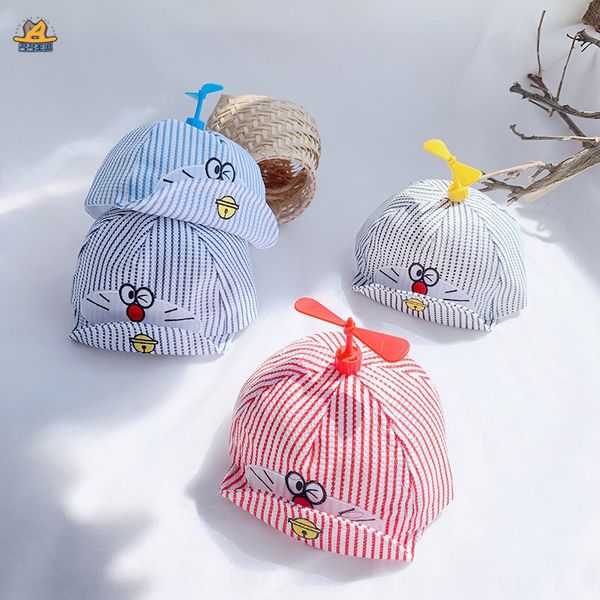 h11434 new korean style children's striped bamboo dragonfly flip hat wo cap toque men women cap cute soft edge hat for boys and girls, Yellow
h11434 new korean style children's striped bamboo dragonfly flip hat wo cap toque men women cap cute soft edge hat for boys and girls, Yellow