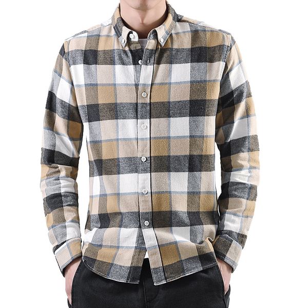 dongyu men's casual sanding plaid long sleeve shirt men's cotton all-match shirt, White;black
dongyu men's casual sanding plaid long sleeve shirt men's cotton all-match shirt, White;black