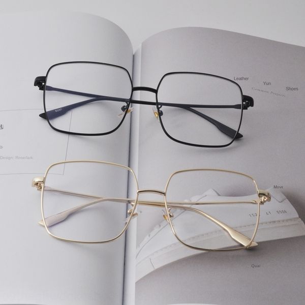 q9bmx super large metal square frame simple handsome big face slim plain myopia glassesglasses glassesmen's and women's classic al, Silver
q9bmx super large metal square frame simple handsome big face slim plain myopia glassesglasses glassesmen's and women's classic al, Silver