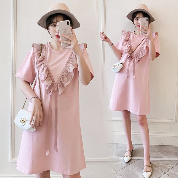 2020 spring and summer new style maternity clothes flounced large size pregnant women dress t-shirt, White
2020 spring and summer new style maternity clothes flounced large size pregnant women dress t-shirt, White