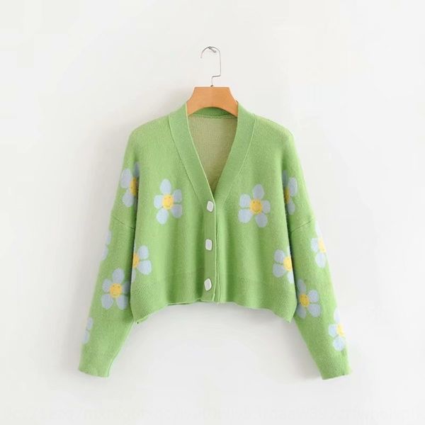 women's 2019 autumn and winter new lazy style v-neck flower cardigan sweater jacquard sweater jacquard women's d0727, White;black
women's 2019 autumn and winter new lazy style v-neck flower cardigan sweater jacquard sweater jacquard women's d0727, White;black
