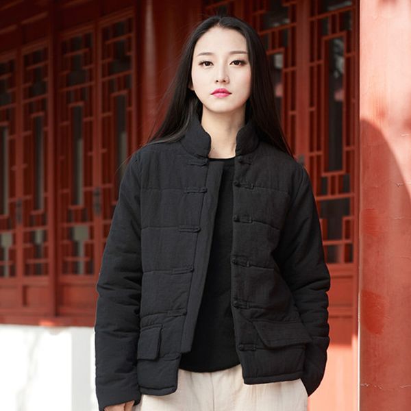 women's jackets johnature 2021 winter women stand cotton linen button vintage long sleeve warm clothes loose brief, Black;brown
women's jackets johnature 2021 winter women stand cotton linen button vintage long sleeve warm clothes loose brief, Black;brown
