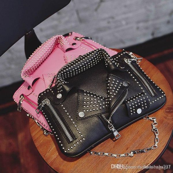 pink black designer luxury handbags purses women chain motorcycle bags woman shoulder rivet v-neck jacket bag messenger bag leather handbags
pink black designer luxury handbags purses women chain motorcycle bags woman shoulder rivet v-neck jacket bag messenger bag leather handbags