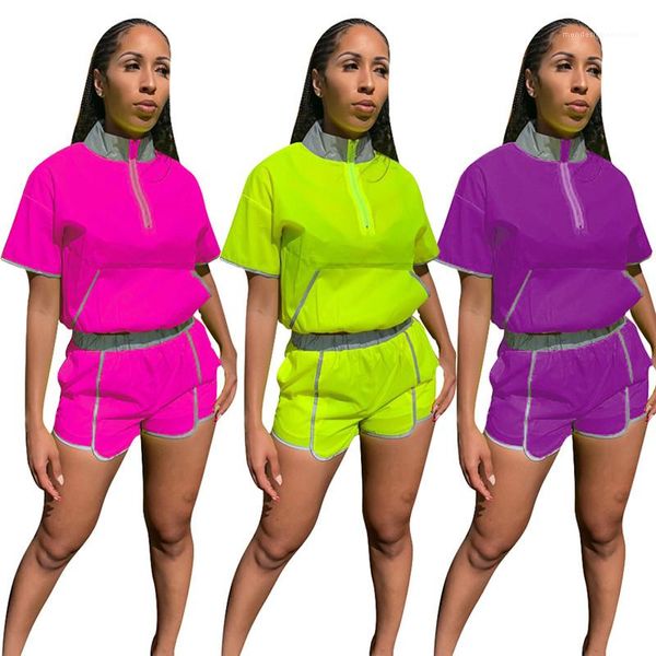 zipper шорты женские дизайнерские шорты наборы 3m светоотражающие летние женские костюмы стенд воротник короткий рукав свет цвета с, Gray
zipper шорты женские дизайнерские шорты наборы 3m светоотражающие летние женские костюмы стенд воротник короткий рукав свет цвета с, Gray