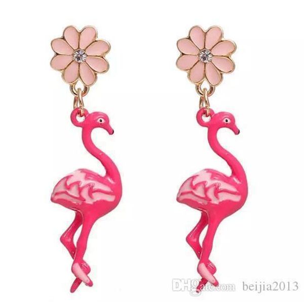 earrings gold color pink flamingo flower clear rhinestone enamel 47*11mm post/ wire size: (21 gauge), 1 pair christmas, Silver
earrings gold color pink flamingo flower clear rhinestone enamel 47*11mm post/ wire size: (21 gauge), 1 pair christmas, Silver