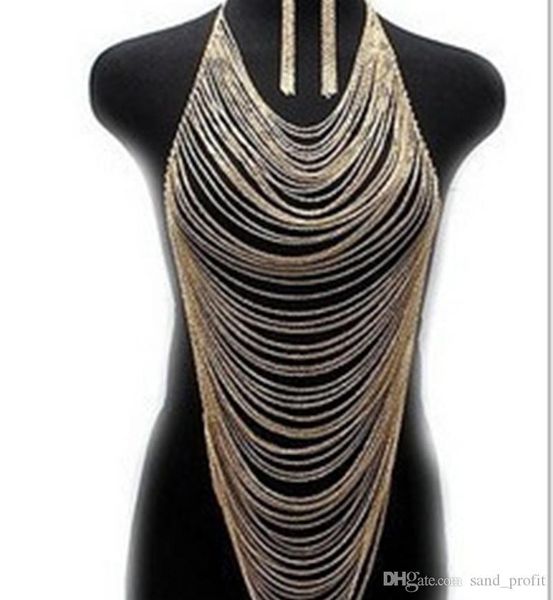 rushed multi-layer tassel body chains bling bling diamond designer necklaces simple women chain necklace jewelry for gift, Silver
rushed multi-layer tassel body chains bling bling diamond designer necklaces simple women chain necklace jewelry for gift, Silver