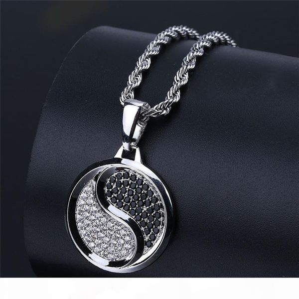 hiphop tai chi gossip pendant necklace for men 2018 fashion hip-hop jewelry cool ice out gold plated chains, Silver
hiphop tai chi gossip pendant necklace for men 2018 fashion hip-hop jewelry cool ice out gold plated chains, Silver