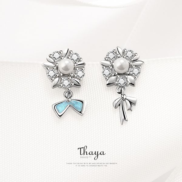 thaya 925 sterling silver wedding series earrings flower creative design pearl jewelry round earrings jewelry ladies gift, Golden;silver
thaya 925 sterling silver wedding series earrings flower creative design pearl jewelry round earrings jewelry ladies gift, Golden;silver