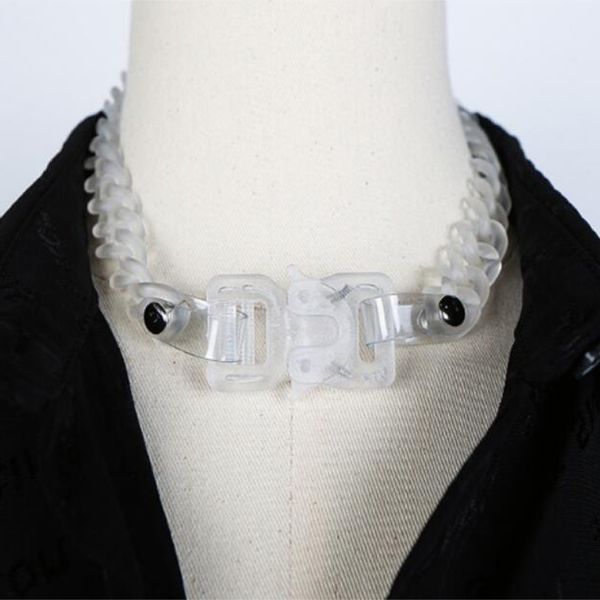 hip-hop transparent plastic alyx necklaces men women casual fashion 1017 alyx 9sm chains necklace, Silver 
hip-hop transparent plastic alyx necklaces men women casual fashion 1017 alyx 9sm chains necklace, Silver