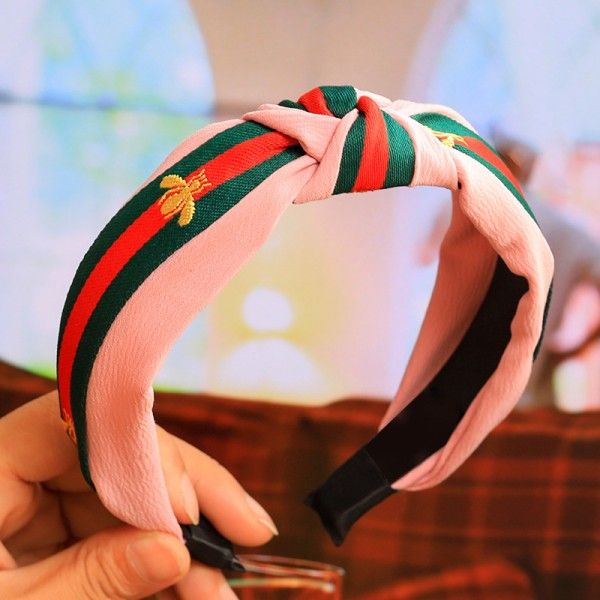red green stripe headbands for women bee animal hair hoops cross knot head wrap with cloth wrapped for girls hair accessories for women, Silver
red green stripe headbands for women bee animal hair hoops cross knot head wrap with cloth wrapped for girls hair accessories for women, Silver