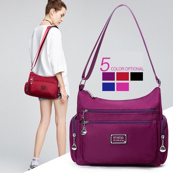 fashion waterproof nylon women shoulder bag durable nylon crossbody bag female multi-pockets handbag shopping
fashion waterproof nylon women shoulder bag durable nylon crossbody bag female multi-pockets handbag shopping