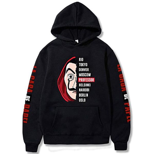 la casa de papel men women hoodies sweatshirts tv show money heist novelty paper house hoodie, Black
la casa de papel men women hoodies sweatshirts tv show money heist novelty paper house hoodie, Black