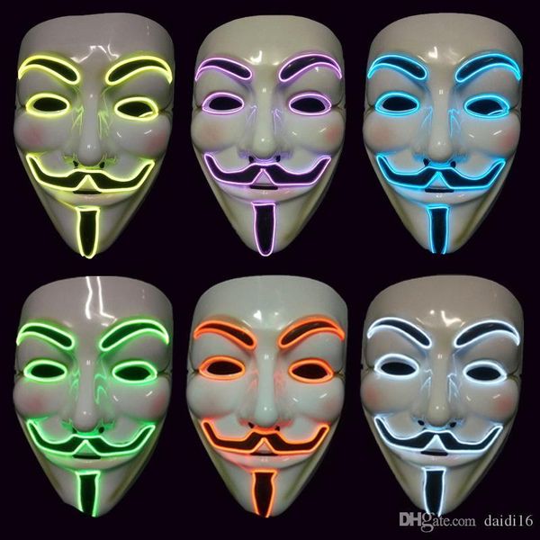 v luminous mask halloween mask led colors mask party masque neon light glow in the horror glowing masker purge ghost step dance
v luminous mask halloween mask led colors mask party masque neon light glow in the horror glowing masker purge ghost step dance