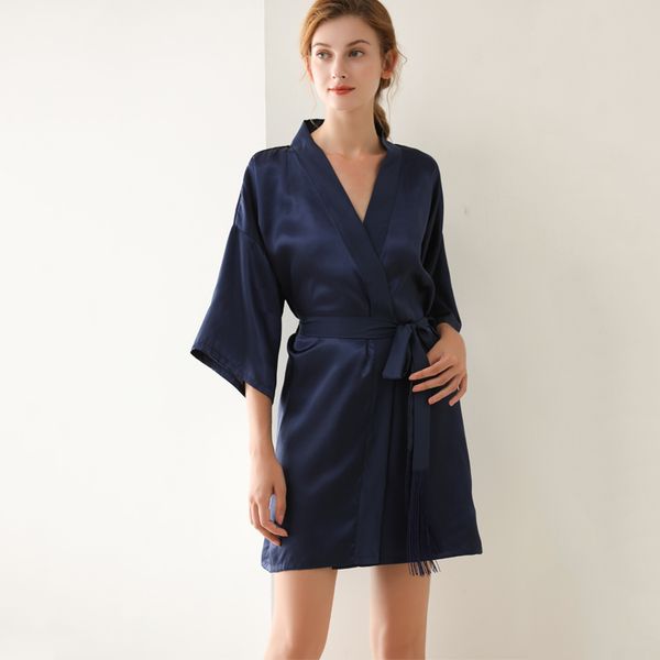 women's sleepwear women silk satin night robe fashion bridesmaid solid kimono short bathrobe, Black;red
women's sleepwear women silk satin night robe fashion bridesmaid solid kimono short bathrobe, Black;red