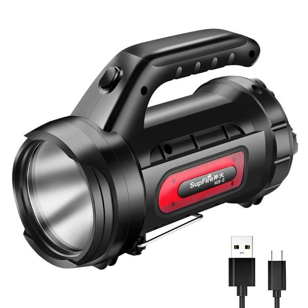 supfire led searchlight long rang rechargeable waterproof super bright 775 lumens led 5 modes with red light-model m9-e
supfire led searchlight long rang rechargeable waterproof super bright 775 lumens led 5 modes with red light-model m9-e
