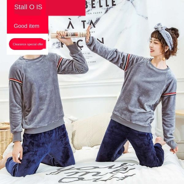 9b3nh winter long sleeve couple flannel pajamas large size warm thickened men's and women's coral fleece wear winter warm home clo, Blue;red
9b3nh winter long sleeve couple flannel pajamas large size warm thickened men's and women's coral fleece wear winter warm home clo, Blue;red