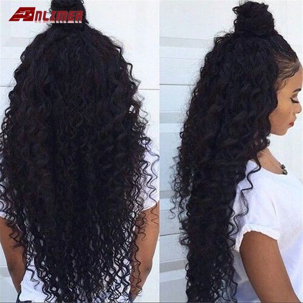 anlimer brazilian kinky curly human hair wig lace front wig pre plucked with baby hair remy hair natural color, Black
anlimer brazilian kinky curly human hair wig lace front wig pre plucked with baby hair remy hair natural color, Black