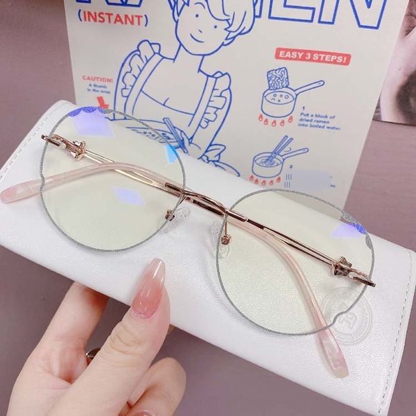2020 new frameless trimming plain suitable for small face metal glasses frame comfortable frame glasses, Silver
2020 new frameless trimming plain suitable for small face metal glasses frame comfortable frame glasses, Silver