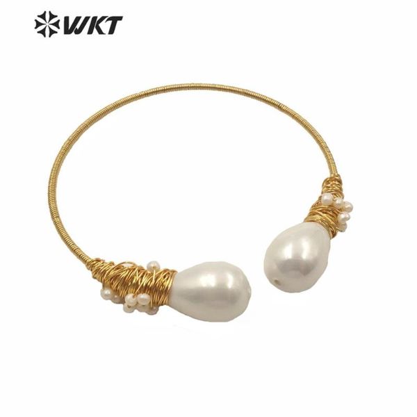 wt-mpb014 amazing water drop pearl with charms jewelry double pearl wire wrapped bangle in adjustable women fashion, Black
wt-mpb014 amazing water drop pearl with charms jewelry double pearl wire wrapped bangle in adjustable women fashion, Black