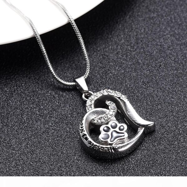 ijd10031 dog cat paw print cremation for pet always in my heart stainless steel memorial urn necklace hold ashes keepsake jewelry, Silver
ijd10031 dog cat paw print cremation for pet always in my heart stainless steel memorial urn necklace hold ashes keepsake jewelry, Silver