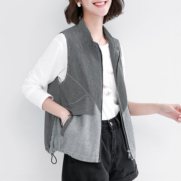 2020 new women's loose striped slimming short thin coat casual autumn all-match coat vestvest vest vest, Black;white
2020 new women's loose striped slimming short thin coat casual autumn all-match coat vestvest vest vest, Black;white