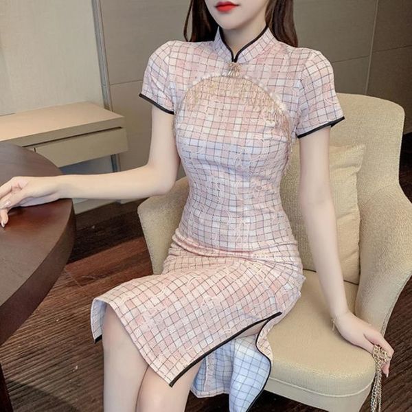 2020 summer dress dresslace dressnew fresh improved cheongsam stand collar slim plaid mid-length lace split dress for women, Black;gray
2020 summer dress dresslace dressnew fresh improved cheongsam stand collar slim plaid mid-length lace split dress for women, Black;gray