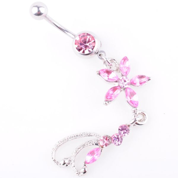 d0137-3 ( 3 colors ) nice style navel belly ring 10 pcs pink color piercing body jewelry stone drop shipping, Silver
d0137-3 ( 3 colors ) nice style navel belly ring 10 pcs pink color piercing body jewelry stone drop shipping, Silver