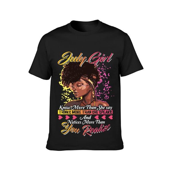 july girl know more than she say thinks more than t shirt casual customize slim plus size 5xl cotton formal cute shirt, White;black
july girl know more than she say thinks more than t shirt casual customize slim plus size 5xl cotton formal cute shirt, White;black