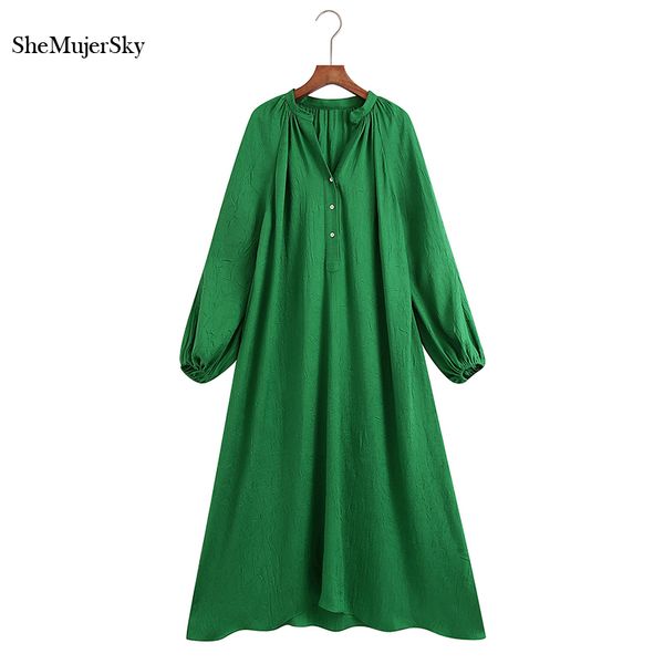 shemujersky women green long sleeve midi dress v-neck butons autumn dress 2020 loose a-line dresses, Black;gray
shemujersky women green long sleeve midi dress v-neck butons autumn dress 2020 loose a-line dresses, Black;gray