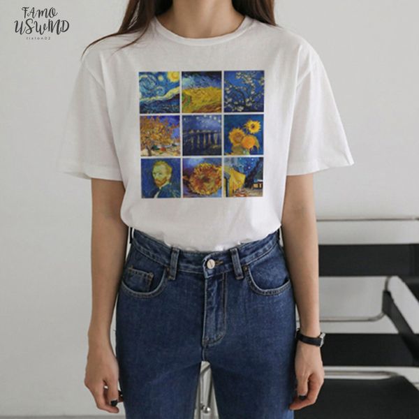 van gogh vintage print art print women t shirt female harajuku ulzzang tees fun t shirts aesthetic art casual femme, White
van gogh vintage print art print women t shirt female harajuku ulzzang tees fun t shirts aesthetic art casual femme, White