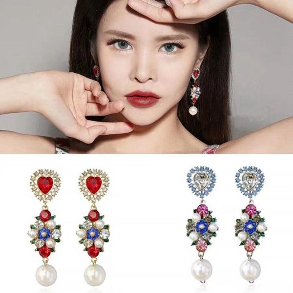 mengjiqiao new korean tv star vintage heart crystal earrings for women rhinestone simulated pearl party pendientes jewelry, Silver
mengjiqiao new korean tv star vintage heart crystal earrings for women rhinestone simulated pearl party pendientes jewelry, Silver