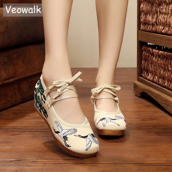 veowalk новые краны вышитые женщины повседневная холст плоские платформы зашнуровать обувь элегантные дамы ретро хлопчатобумажной ткани кита, Black
veowalk новые краны вышитые женщины повседневная холст плоские платформы зашнуровать обувь элегантные дамы ретро хлопчатобумажной ткани кита, Black