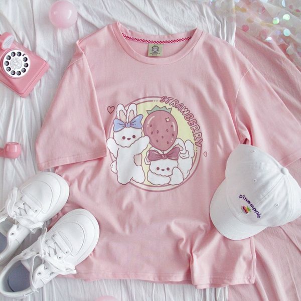 xiasen family special girls' short sleeve loose ins student t-shirt t-shirt harajuku cute rabbit soft girl cotton undershirt, White
xiasen family special girls' short sleeve loose ins student t-shirt t-shirt harajuku cute rabbit soft girl cotton undershirt, White