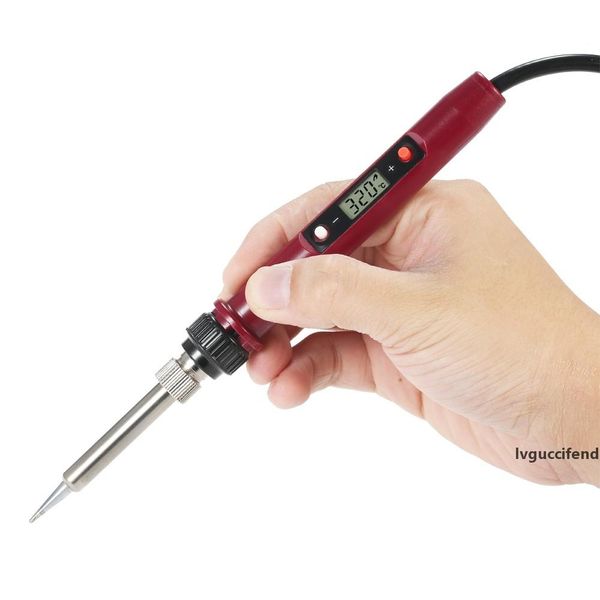electric adjustable temperature soldering iron tip tool 80w lcd digital professional mini solder station welding repair kit eu plug 
electric adjustable temperature soldering iron tip tool 80w lcd digital professional mini solder station welding repair kit eu plug