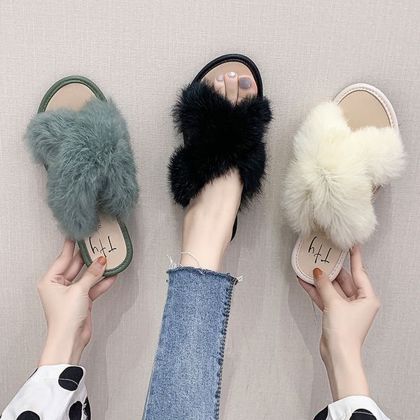 shoes woman 2020 low flock plush slippers for adults luxury slides lady slipers women soft fur designer girl new flat rome pu, Black
shoes woman 2020 low flock plush slippers for adults luxury slides lady slipers women soft fur designer girl new flat rome pu, Black