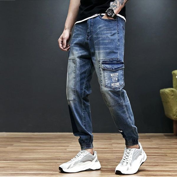 fashion streetwear loose fit big pocket denim cargo pants printed jeans men patch designer hip hop joggers homme kg-55, Blue
fashion streetwear loose fit big pocket denim cargo pants printed jeans men patch designer hip hop joggers homme kg-55, Blue