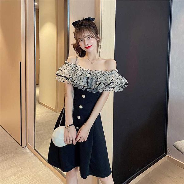 lady's temperament wave point ruffle women's dress summer 2020 new skirt waist dress, Black;gray
lady's temperament wave point ruffle women's dress summer 2020 new skirt waist dress, Black;gray