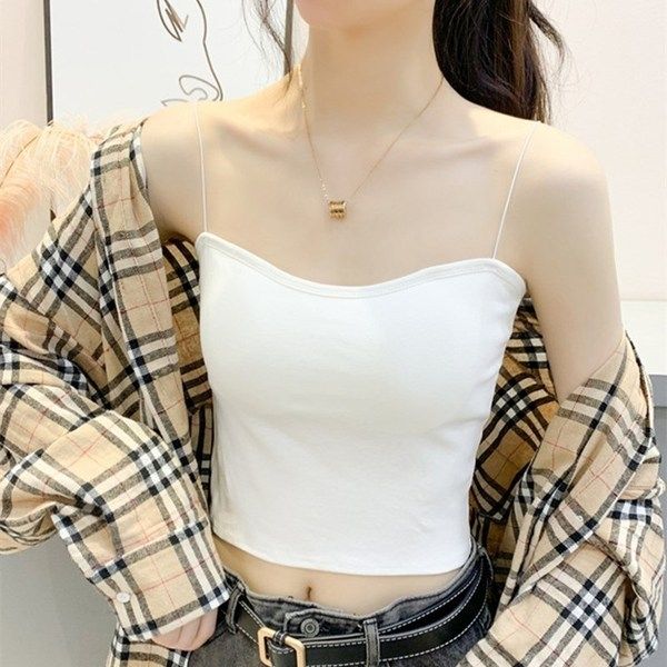 women's season solid color new korean style short camisole vest luan ya outside navel vest beautiful back net red small sling, Camo
women's season solid color new korean style short camisole vest luan ya outside navel vest beautiful back net red small sling, Camo