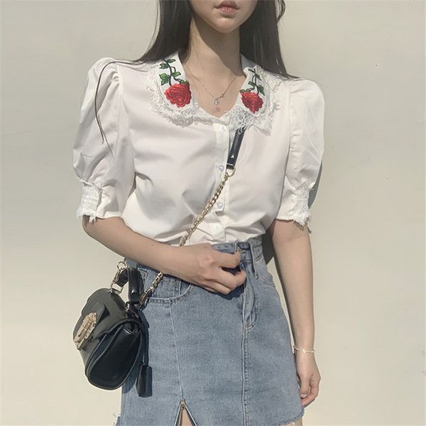 vintage french summer white gentle 2020 new korean sweet women retro lady chic shirts
vintage french summer white gentle 2020 new korean sweet women retro lady chic shirts