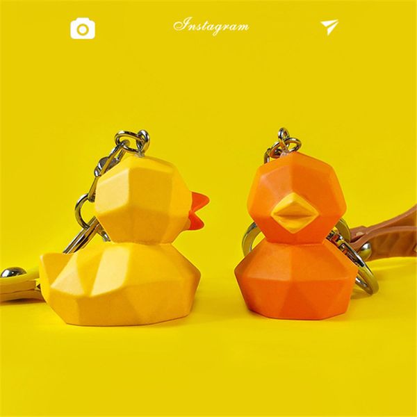 cartoon multifaceted duck keychain cute baby duck keychain bag pendant car key ring resin couple keyring trinket gift porte clef, Silver 
cartoon multifaceted duck keychain cute baby duck keychain bag pendant car key ring resin couple keyring trinket gift porte clef, Silver