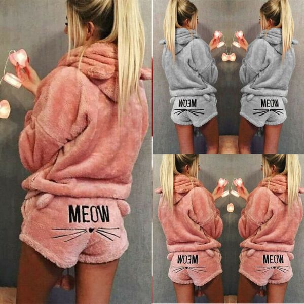 fashion women sets sweatshirt pants sets cute cat jacket soft cat fur hooded pajamas pajamas jumpsuit pajamas winter warm, Gray
fashion women sets sweatshirt pants sets cute cat jacket soft cat fur hooded pajamas pajamas jumpsuit pajamas winter warm, Gray