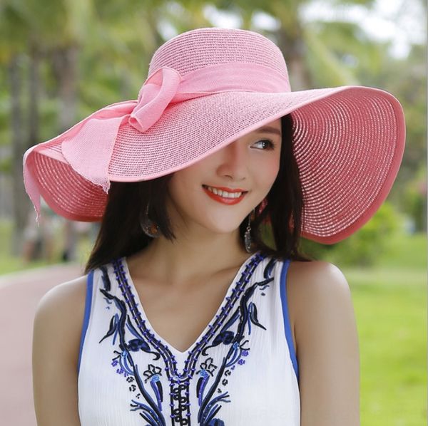 korean style big eaves straw fashionable wooden ear bow sun sunshade straw shade foldable summer sun hat female sunscreen beach hat, Blue;gray
korean style big eaves straw fashionable wooden ear bow sun sunshade straw shade foldable summer sun hat female sunscreen beach hat, Blue;gray