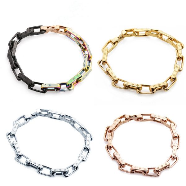 wholesale stainless steel jewelry silver rose gold bracelet designer jewelry mens designer bracelets coarse chain designer bangles, Black
wholesale stainless steel jewelry silver rose gold bracelet designer jewelry mens designer bracelets coarse chain designer bangles, Black
